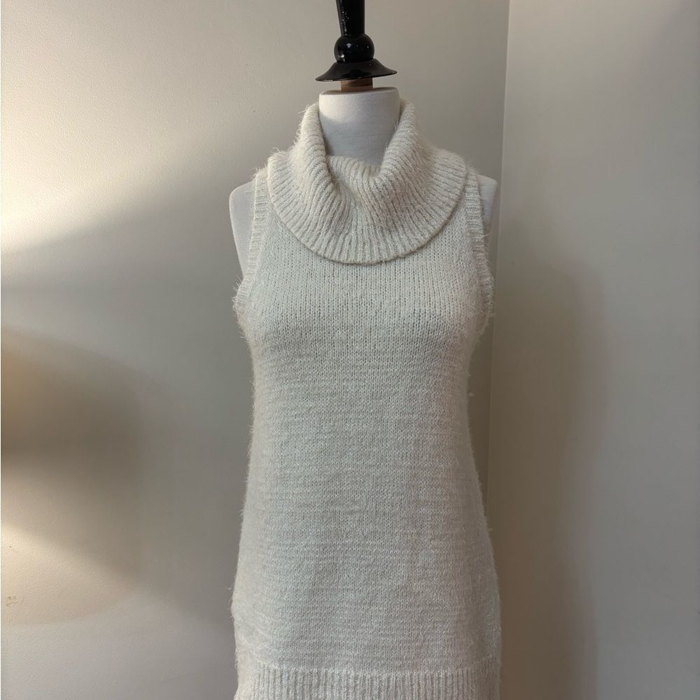 Show Me Your Mumu Cream Sleeveless Turtleneck Dress - Picture 2 of 6